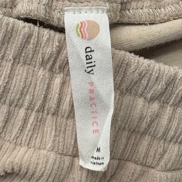 Anthropologie Daily Practice Corduroy Kick Flare Cargo Pull On Pants Medium Tan - Picture 7 of 10